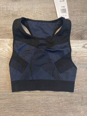 Alala Black & Navy High-Neck Racerback Sports Bra NWT size S
